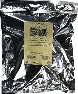 Starwest Botanicals Organik Astragalus Root Sliced, 1 Pound