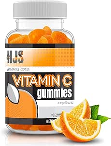 C Gummies | Chewable Orange Flavored | Immune Support | Heart Health | Gluten-Free & Vegetarian | Vitamin C Gummies for Yetişkinler & Kids 90