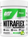 GAT SPORT Nitraflex Advanced Pre-Workout Toz, Blood Flow, Boosts Strength and Energy, improves Egzersiz Performansı, Kretine-Free (Green Apple, 30 Hizmet)