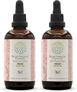 HerbEra Kan Basıncı Formula B120 Alkol Özgür Türlü: Hawthorn Leaf, Motherwort Herb, Cayenne Pepper, Hibiscus Flower, Spirulina. Kan basıncı 2x4 Fl Oz