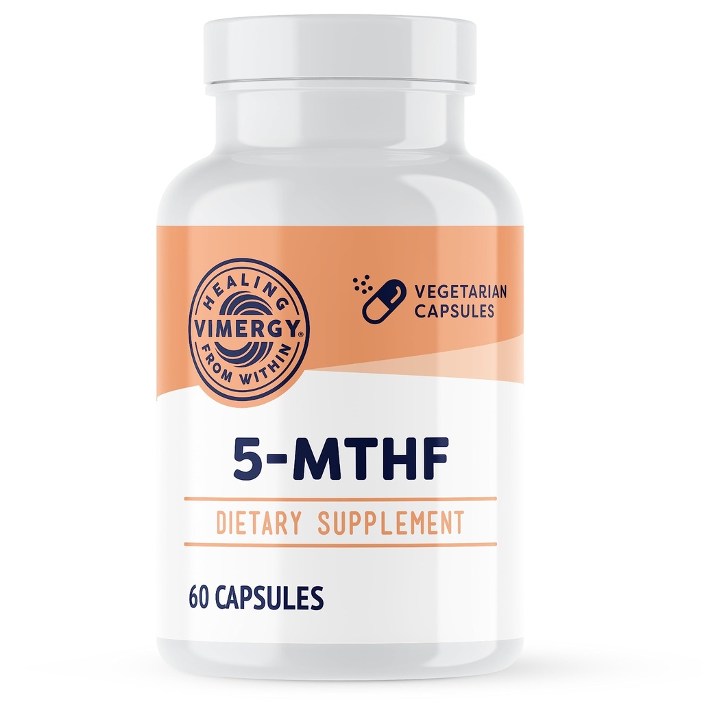 Vimergy 5- MTHF Κάψουλες – 60 Σερβιέτες (1 Καψάκιο/Σερβίροντας) 8500mcg L- ethylfolate Γλυκοζαμίνη και 500 mcg Συμπλήρωμα Βιταμίνης B12 – Bioδιαθέσιμο συμπλήρωμα φολικό για γυναίκες και άνδρες Vegan 5 mthf (60 mt)