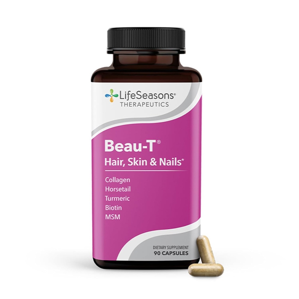 LifeSeasons Pausitivi-T με Beau-T & Ageless Skincare - Συμπλήρωμα υποστήριξης εμμηνόπαυσης - Ανακούφιση για καυτές αναλαμπές, ορμονική ανισορροπία & νυκτερινή ιδρώσεις - Φασκόμηλο, chastberry, Soy Isoflavones & Black Cohosh