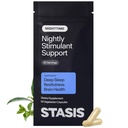 STASIS Nighttime Stimulant Support Supplement for Adults with Magnesium Bisglycinate, Melatonin, L Theanine & Venetron, Evening Routine Capsules for Sleep, Calm, Recovery Support, Vegan, 25 Servings