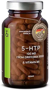 CLAV® 5-HTP 100mg + Βιταμίνη B6 - Vegan 5HTP από εκχύλισμα σπόρων Griffonia - 120 κάψουλες για υποστήριξη ύπνου και διάθεσης - 4-Month Supply - Made in Germany
