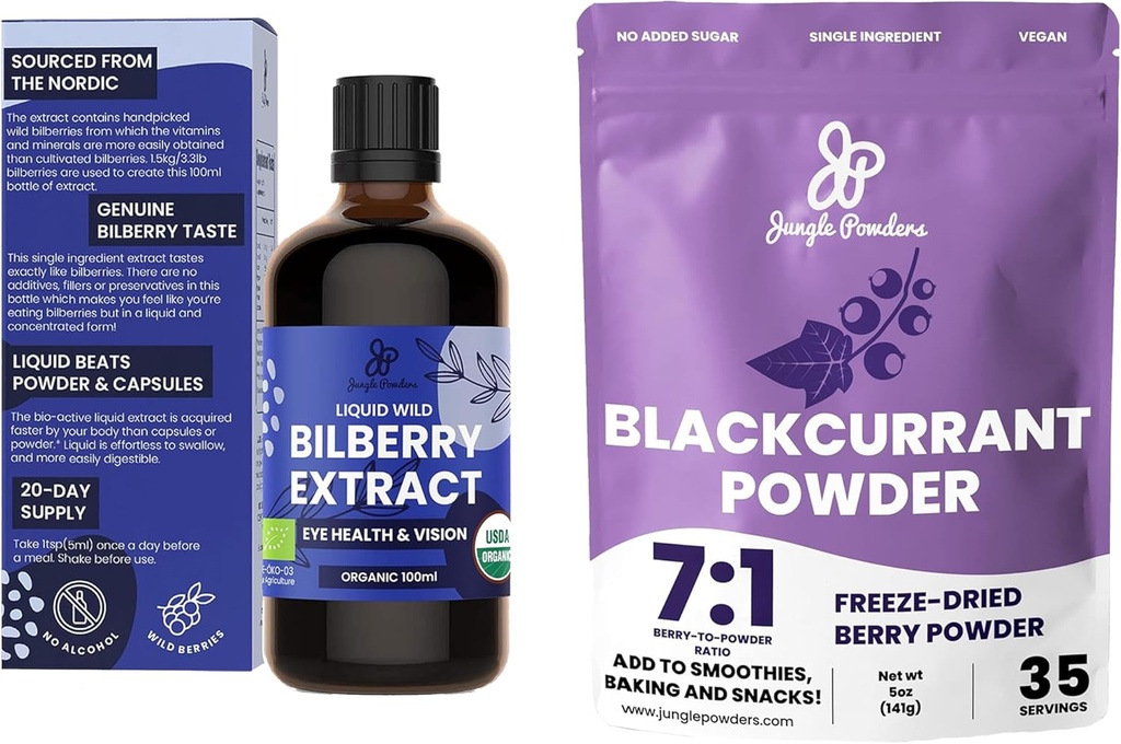 Zungle powders Wild Bilberry Extract for Eyes USDA Organic 3.4oz Blackcurant Powder Bundle Freeze Αποξηραμένο εκχύλισμα μαύρου φραγκοστάφυλου για smoothies