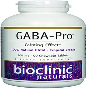 GABA - Pro - Bioclinic Naturals tarafından Doğal 90 Chewable Tabletler