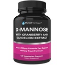 D Mannose Capsules 600 mg D-Mannose Toz Per Cap - Bladder, Urinary Tract ve UTI Destek - 120 Veggie Caps