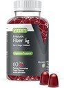 Yetişkinler için Viteey Prebiyotik Fiber Gummies, 5g - Gut Health & Digestive ► Fiber Supplement Gummies - Zero Sugar eklendi, Vegan, Gluten-Free - 60 Count