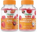 Lifeable çinko 25 mg Kids + Magnezyum & çinko Kids, Gummies Sche - Great Tasting, Vitamin Supplement, Gluten Free, GMO Free, Chewable Gummy