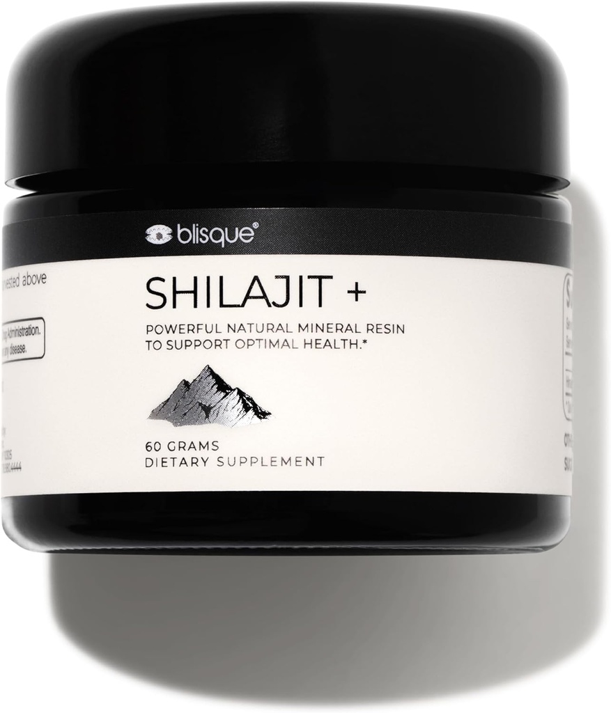 Blisque – Saf Himalaya Organik Shilajit Giyim Tamam | Gerçek ve Doğal | Altın Sınıf A | Contains Fulvic Acid and Trace Minerals | 60 Grams