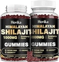 Shilajit Gummies 1000 mg for Men & Women - Shilajit Gummies with 85+ Trace Minerals, Ashwagandha, Turmeric, Black Pepper - Energy & Immune Support - Sugar Free Raspberry Flavor 60 Count