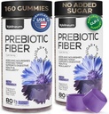 Kadınlar ve Erkekler 7G için yüksek prebiyotik Fiber Gummies, 160 Adet (2 Paket) - Doğal GLP-1 Desteği - Arıt FOS Fiber, Magnezyum, Inulin, Probiyotik - Şeker Free