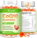 2 Pack CoQ10 Gummies 250 mg, Plus Omega-3, Magnesium, Vitamin B12 for Cellular Energy, Brain & Antioxidant, 5X Better Absorption Coenzyme Q10 Supplement - 120 Cts