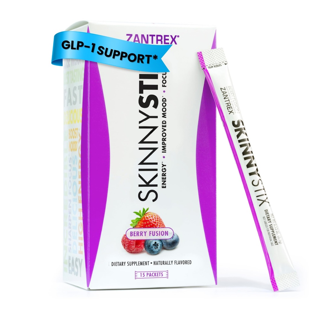 SkinnyStix Berry Fusion GLP-1 Υποστήριξη σε σκόνη Ποτό, Μεταβολική Υποστήριξη, Ορεκτικό Ελέγχου, Φυσική Ενέργεια Ενισχύστε 15 μεμονωμένα πακέτα