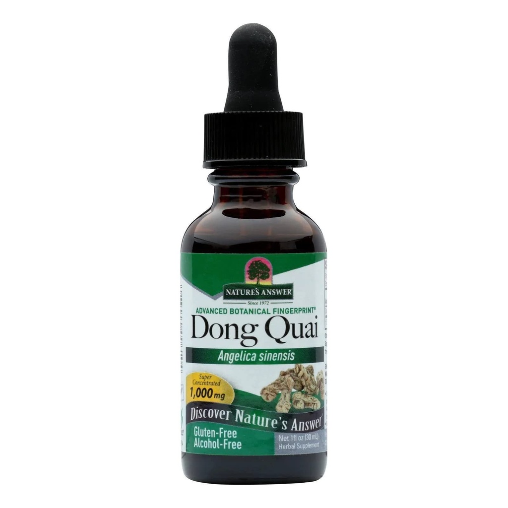 Nature's Answer Dong Quai Womens Support Supplement - Kadın Hormonal Destek, Kadın Wellness Tamam, Sıvı Tür, Alkol Ücretsiz, Gluten Free, Kosher - 1 oz