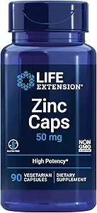 Life Extension Super Vitamin E 268mg + Zinc Caps 50mg - Heart, Brain & Immune Support - Antioxidant Protection - 90 Softgels + 90 Capsules