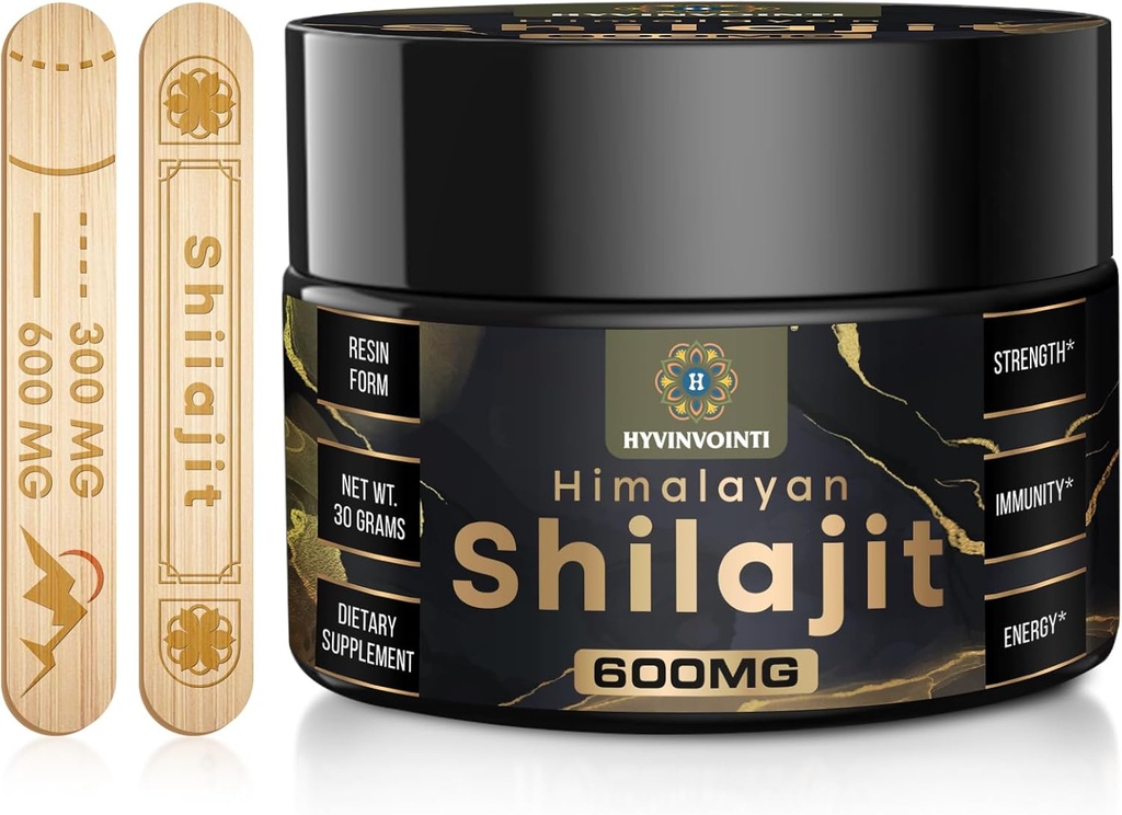 600 mg Shilajit Pure Himalayan Organik Shilajit Giyim-Shilajit Giyim Organik Altın Sınıf, Enerji ve Immune Desteği için% 100 Pure Organic Shilajit,Rich in Fulvic Acid & 85+Trace Minerals,1 Pack+Trace Minerals,1 Pack