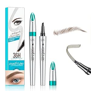 S703 Su Hassasiyeti Gözbrow Stylus Pen for Natural, Lasting Brows, 4-Tip (2#Dark Brown)