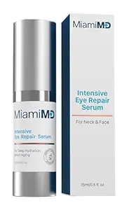MiamiMD Eye Serum (15ml) Under Eye Treatment for Dark Circles & Crow's Feet - Serum for All Skin Type - Anti-Aging Cream - Reduces Puffiness - For Day & Night Time Use
