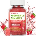 Magnesium Glycinate Gummies 800mg Per Serving, Sugar Free Magnesium Supplement with Magnesium Malate, Calcium, Vitamin D3, B6, CoQ10 for Calm Support & Sleep for Adults Kids