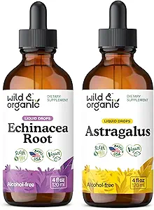 Άγρια & οργανικά Εχινάκεια Βάμμα 4 fl oz & Astragalus Βάμμα 4 fl oz