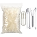 Timgle 2000 Count Boş Capsules with Lab Spoon fill Kit Clear Fillable Boş Konteyner DIY Sebze Kapsülü Kendi Tamamlarınızı Yapmak için Doldurun