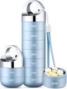 Zannaki Metal Travel Pill Organizer, Φορητό Αδιάβροχο Εβδομαδιαίο κουτί χαπιών, Μεγάλη θήκη κραμάτων αργιλίου, BPA Δωρεάν 7 ημέρες Καθημερινής Ιατρικής Κάτοχος για βιταμίνη, ιχθυέλαιο, συμπλήρωμα