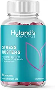 Άγχος Busters Gummies, ηρεμία και εστίαση με L-Θεανίνη, χαμομήλι και λεμόνι Balm, 60 Vegan Gummies (30 ημέρες)
