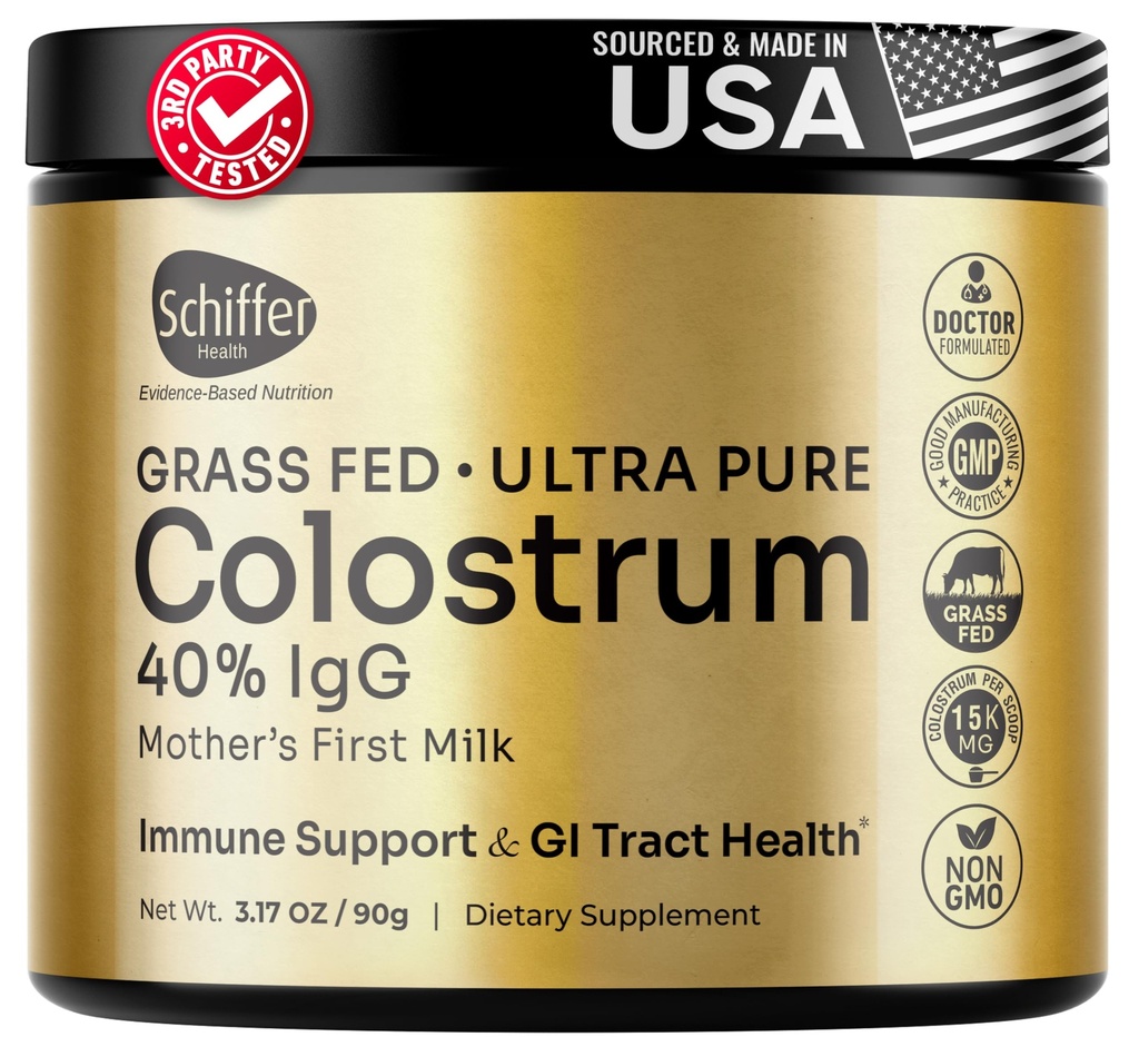 Premium Colostrum Supplement Highest IgG for Gut Health, Immune Support & Recovery Superfood, Anti-Age - Pure Grass-Fed Bovine Colostrum Toz - Annenin İlk Süt, 60 Hizmet, Unflavored