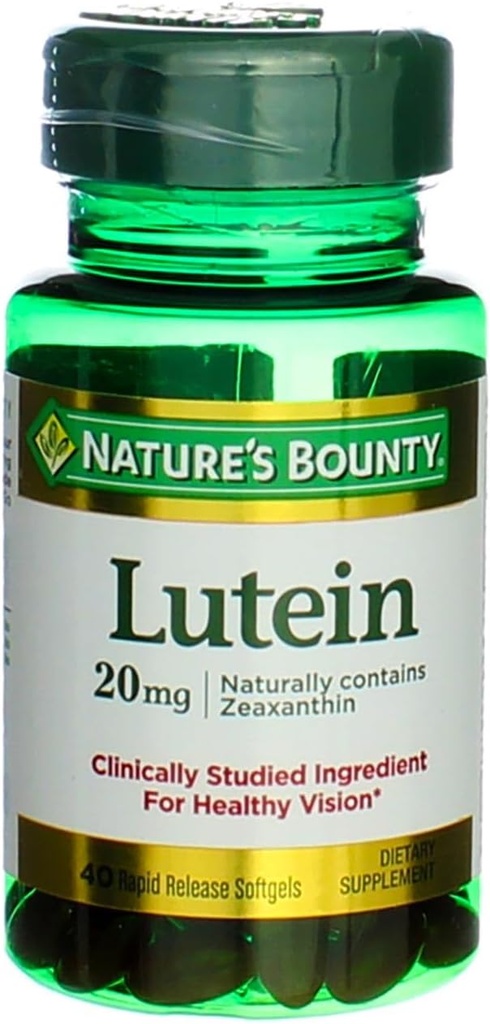 Nature's Bounty Lutein - 20 mg - 40 Softgels