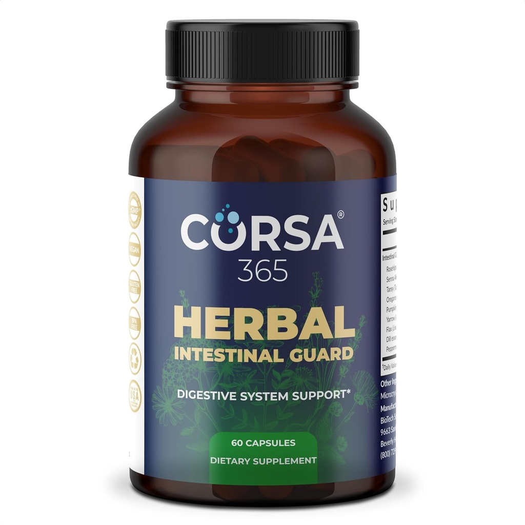 Herbal Intestinal Support - Digestive Health, Gut Balance, Colon Cleanse ve Immune Boost for Men and Women - Diyet Complex with Organic Formula - 60 Capsules