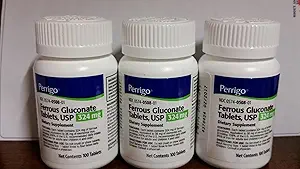 Ferrous Gluconate, 324 mg, 100 Tablet, 3Pack