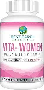 Best Earth Naturals VITA Women's Daily Multivitamin, Immune Support, Vitality & Well-Being, 100+ Βιταμίνες, Ορυκτά & Βότανα