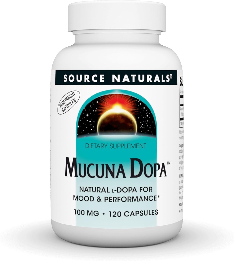 Kaynak Naturals Mucuna Dopa, Mood & Performance*, 100 mg - 120 Vegetarian Capsules