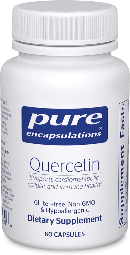 Saf Encapsulations Quercetin - 500 mg - Immune Support, Cellular Health & Heart Health - Antioksi Supplement - Gluten Free & Non-GMO - 60 Capsules