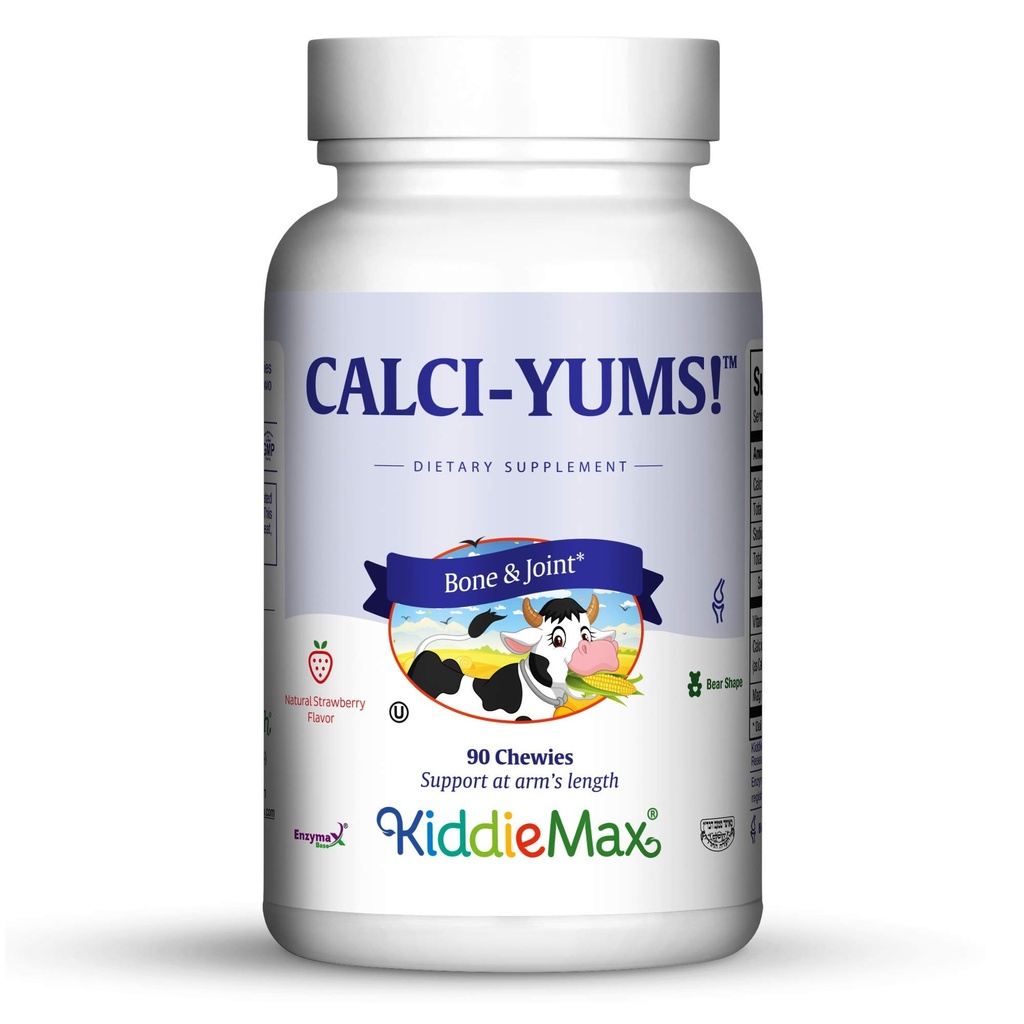 Maxi Health KiddieMaxuba - CalciYum! - Flavored -Animal Şekild Chewies - Kosher (90 Kont)