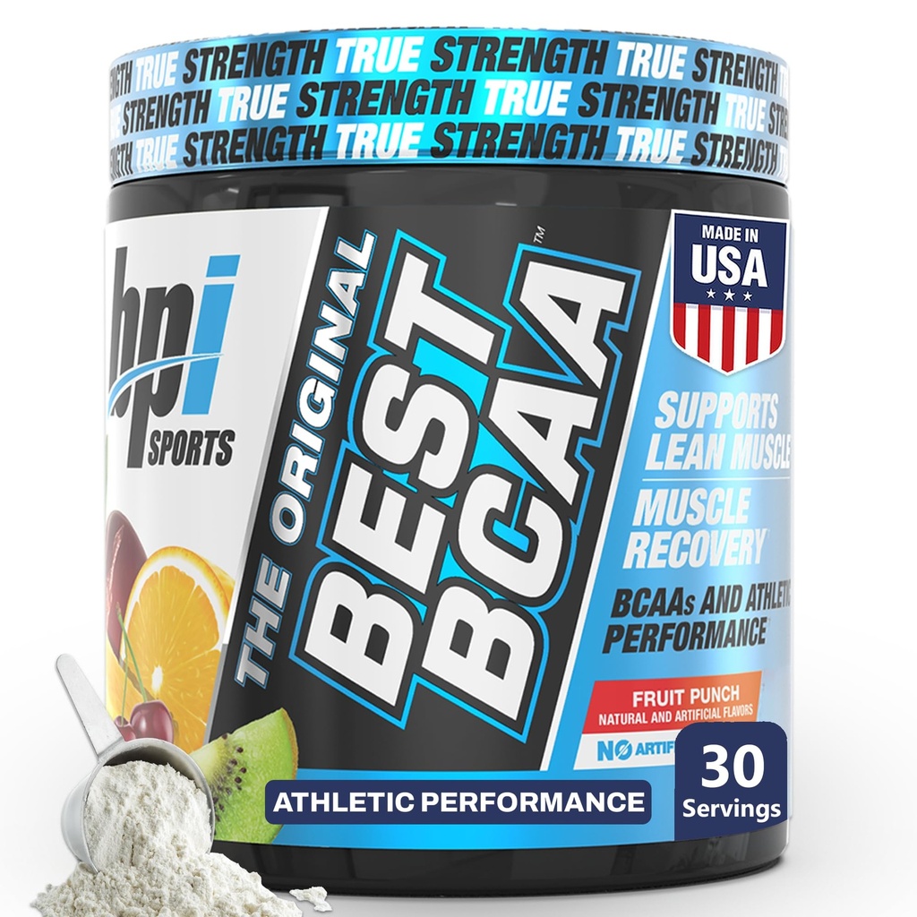 BPI Sports Best BCAA Toz - Kas Kurtarma Desteği - Branşlı Zincirler | Protein ve Kas Bina Blokları - Post Workout Recovery - Hydration - Fruit Punch, 30 Hizmetler