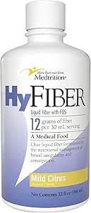 Medtrition HyFiber Daily Liquid Fiber για την κανονικότητα και μαλακά εργαλεία, 12 Grams Soluble Fiber, 32 fl oz 1 μπουκάλι