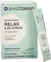Ashwagandha Relax & De-Stress Toz - Lemon Lavender 14ct Box - 600 mg Ashwagandha, 200 mg L-Theanine, Holy Basil - Destekler Stres, Rahatlama - Vegan, Eklenmedi