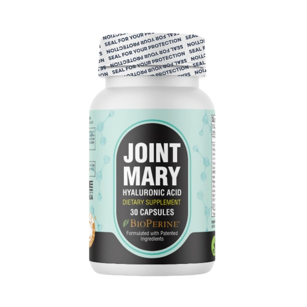 Hyaluronic Acid Supplement- Advanced Joint Support with Hydrolyzed Collagen, Turmeric, Glucosamine, MSM, Vitamin C - 30 Capsules