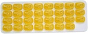 31 Günlük Pill Pod Kolay İlaç Yönetimi için Organizer - Günlük Vitamin Tamam Med Kutuları ile Takip Et, Seyahate Hazır - Sarı Kutular