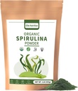 Organik Spirulina Toz, Non-GMO, USDA sertifikalı, Green Superfood Boosts Energy, Protein, Mineraller, Antioksiler ve Vitaminler, 1 lb