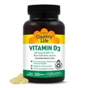 Ülke Yaşam Vitamini D3 5000 Immune ve Bone Health için İ, Kalsiyum Abhidrasyon ve Kolon Sağlığı - Lanolin'den Sürdürülebilir Kaynak, Çeşitli Güçlerde Var