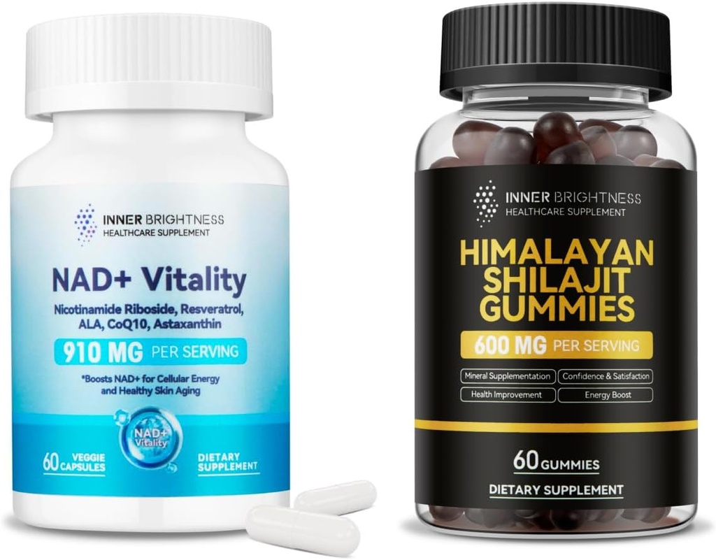 NAD + Shilajit Gummies Sche - Boosts Energy, Supports Metabolism, sağlıklı Aging, Immunity & Stamina