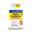 Enzymedica Digest Complete + Probiotics - Digestive Enzyme Supplement for Women & Men, Enzyme and Probiotic Capsules for Digestion, Gut Health Support, Helps Gas & Bloating, Vegetarian - 30 Caps