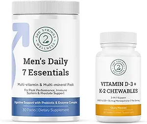 Erkeklerin Günlük 7 Essentials & Vitamin D3+K2 Sche