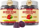 NEVISS Berberine Supplement 1500 mg, 3G Prebiyotik Fiber, B1 B3 B6, Sugar Free Berberine HCL Gummies for Women and Men - Supports Immune System, Digestive, 2pack 120 Cts