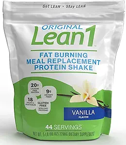 Lean1 Vanila, Meal Replacement Protein Shake, 44 Servings in a 5lb Bag