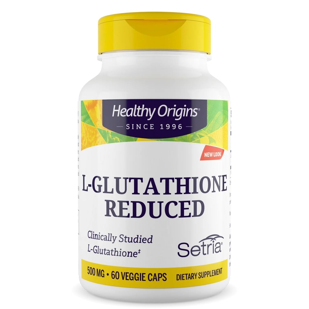 Sağlıklı Origins L-Glutathione 500 mg (Setria, Non-GMO, Gluten Free, Antioksi, Immune Support, Skin Support), 60 Veggie Caps