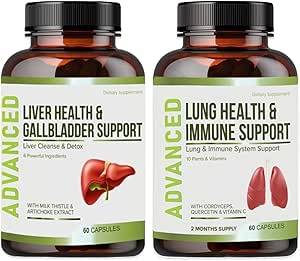 Lung Health & Immune Support Supplement - Lung Cleanse and Detox With Immunity Vitamins For Better Lungs, Immune Defense, Clear Lungs & Deep Breathing Including Quercetin & Cordyceps. İki Ay Supply